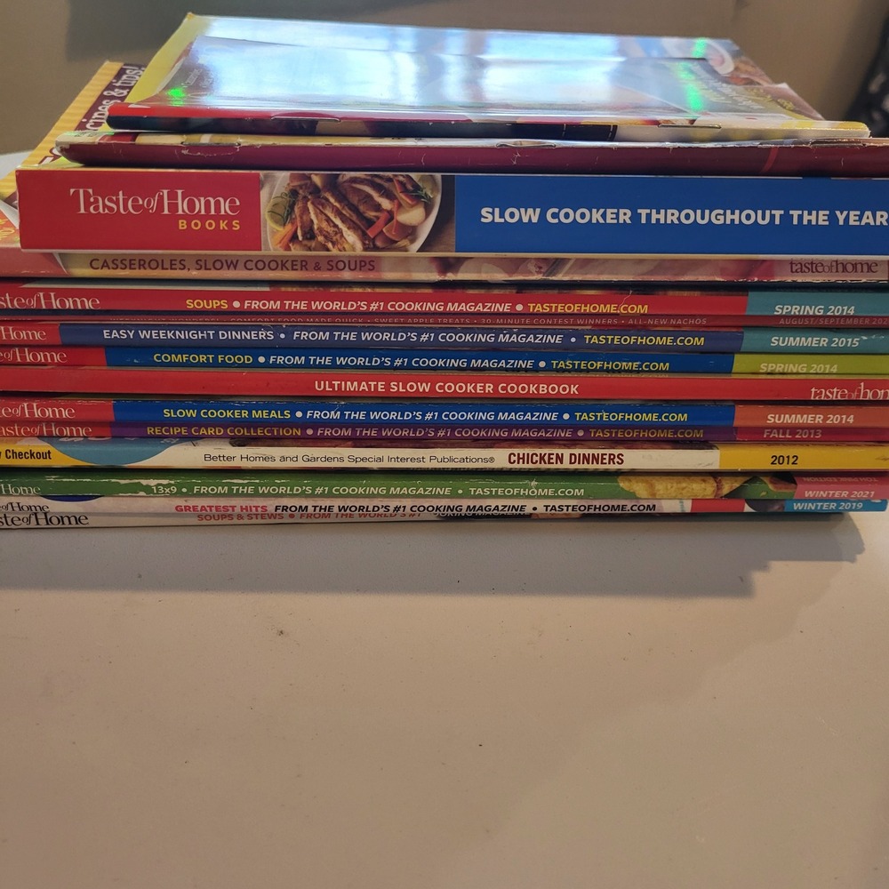 Taste of Home Cookbook Lot Slow Cooker Comfort Food Soups Casseroles Chicken